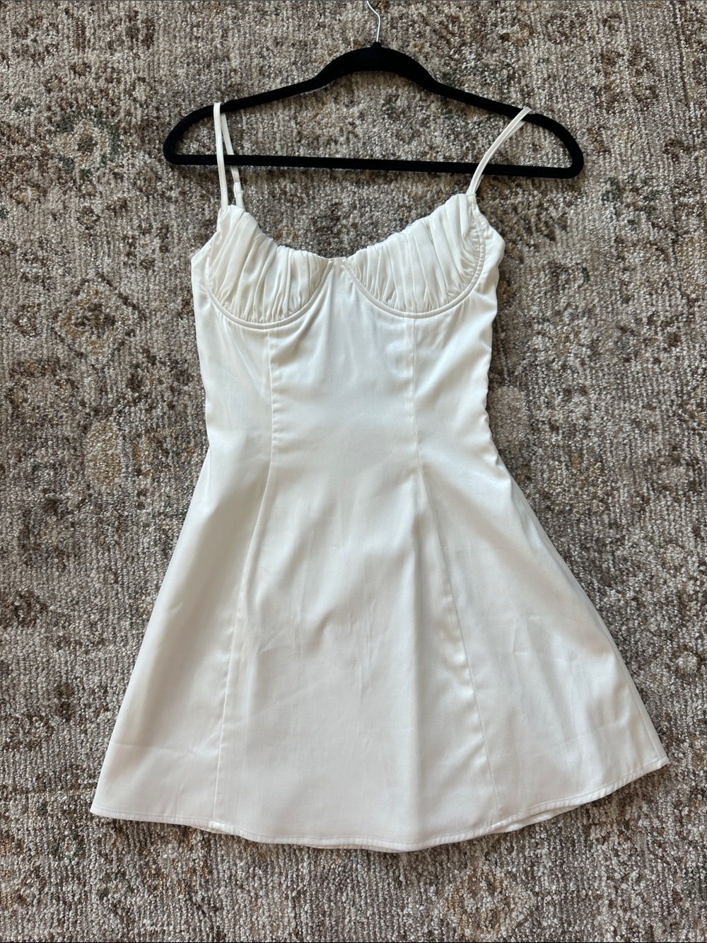 Tiger Mist White Mini Dress with Sweetheart Bust